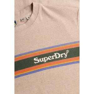 Striped casual T-shirt with logo Superdry Venue image-4