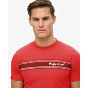 Striped casual T-shirt with logo Superdry Venue image-4