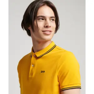 Polo de algodón orgánico con ribetes Superdry image-3