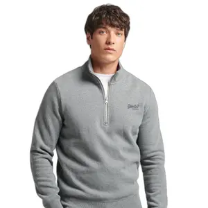 Sweatshirt en coton bio zippé Superdry Essential Logo image-1
