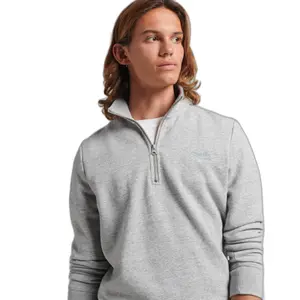 Sweatshirt en coton bio à demi-fermeture zippée Superdry Essential Logo image-2