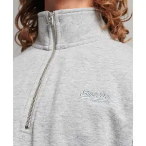 Sweatshirt en coton bio à demi-fermeture zippée Superdry Essential Logo image-3