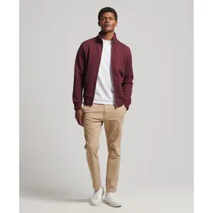 Zip-up tracksuit jacket in organic cotton Superdry Vintage Logo image-1