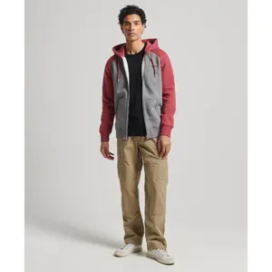 Sudadera de béisbol con capucha y cremallera Superdry Essential image-0