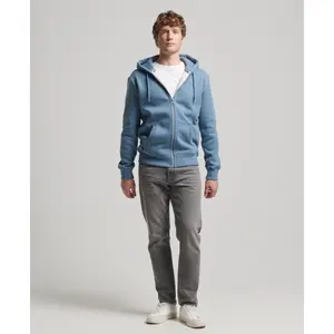 Hoodie med dragkedja och logotyp Superdry Essential image-1