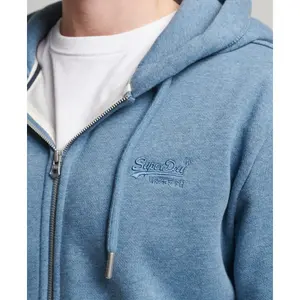 Hoodie med dragkedja och logotyp Superdry Essential image-4