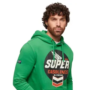 Hooded sweatshirt with logo and design Superdry image-3