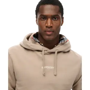 Oversized hoodie with pattern and micro logo Superdry image-4