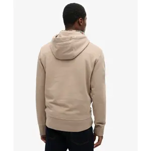 Oversized hoodie with pattern and micro logo Superdry image-3