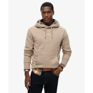 Oversized hoodie with pattern and micro logo Superdry image-2