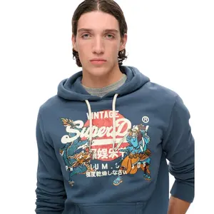 Felpa con cappuccio Superdry Vintage Logo Tokyo image-4