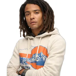 Striped hoodie with pattern Superdry image-4