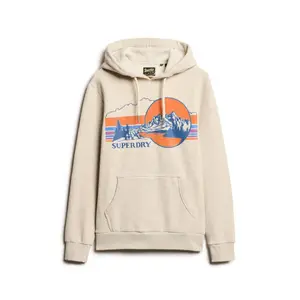 Striped hoodie with pattern Superdry image-0