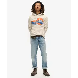 Striped hoodie with pattern Superdry image-1