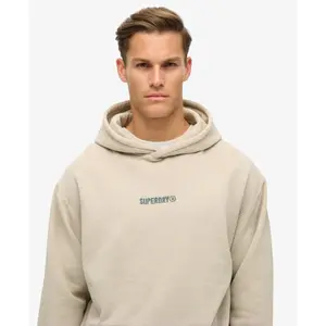Oversized hoodie with pattern and micro logo Superdry image-4