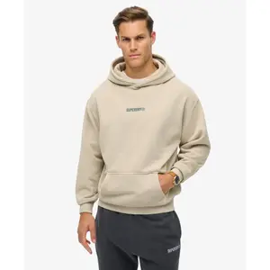 Oversized hoodie with pattern and micro logo Superdry image-2
