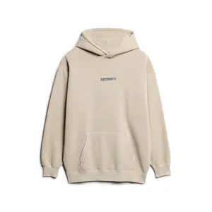 Oversized hoodie with pattern and micro logo Superdry image-0