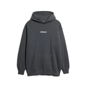 Oversized hoodie met patroon en micrologo voor dames Superdry image-0