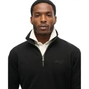 Sudadera con cuello cremallera Superdry Essential Logo Henley image-4