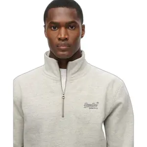 Sudadera con cuello cremallera Superdry Essential Logo Henley image-4
