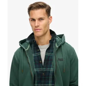 Rozpinany, wyblakły hoodie z logo Superdry Essential image-4