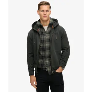 Rozpinany, wyblakły hoodie z logo Superdry Essential image-2