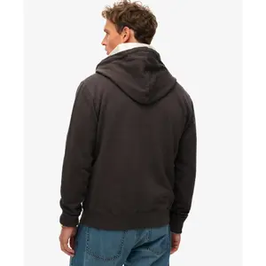 Faded zip-up hoodie with logo Superdry Essential image-3