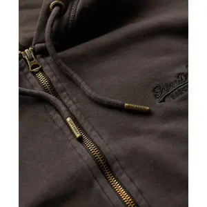 Faded zip-up hoodie with logo Superdry Essential image-5