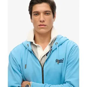 Rozpinany, wyblakły hoodie z logo Superdry Essential image-4