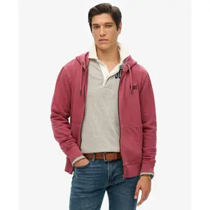 Rozpinany, wyblakły hoodie z logo Superdry Essential image-1