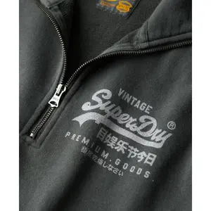 Felpa classica con collo zip e motivo Superdry image-5