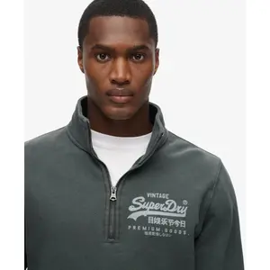 Felpa classica con collo zip e motivo Superdry image-4