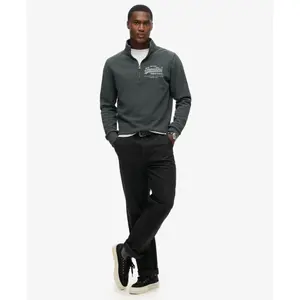 Felpa classica con collo zip e motivo Superdry image-1