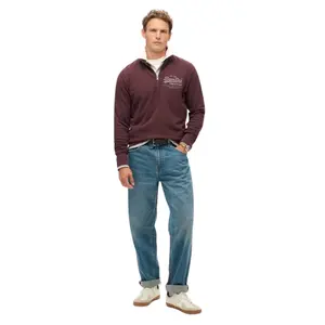 Felpa classica con collo zip e motivo Superdry image-1