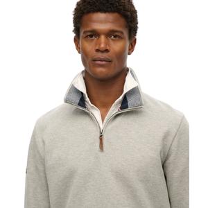 Sudadera de piqué con cuello zip Superdry Core image-4