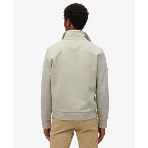 Sudadera de piqué con cuello zip Superdry Core image-3