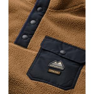 Sudadera de poliéster con cuello de botones a presión Superdry Fuji image-1