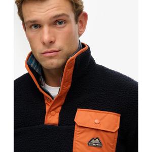 Sudadera de poliéster con cuello de botones a presión Superdry Fuji image-5