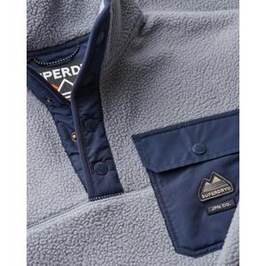 Sudadera de poliéster con cuello de botones a presión Superdry Fuji image-1