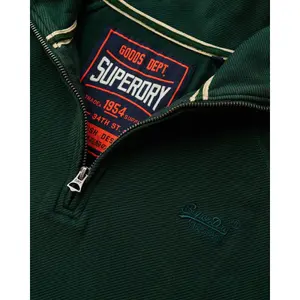 Pull logo col tunisien et manches raglan Superdry Essential image-1