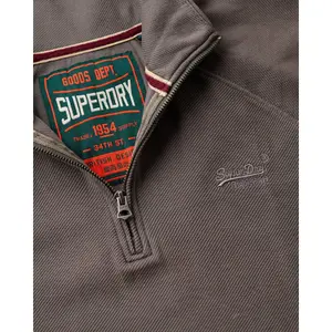 Pull logo col tunisien et manches raglan Superdry Essential image-1