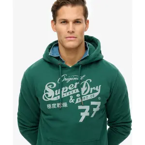 Hooded sweatshirt Superdry Leather & Boot Co Script image-4