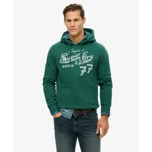 Hooded sweatshirt Superdry Leather & Boot Co Script image-1