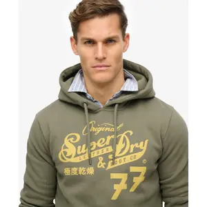 Hooded sweatshirt Superdry Leather & Boot Co Script image-4