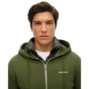 Plain zip-up hoodie Superdry image-3