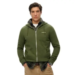 Plain zip-up hoodie Superdry image-0