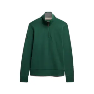 Piqué zip neck sweatshirt Superdry Essential image-0