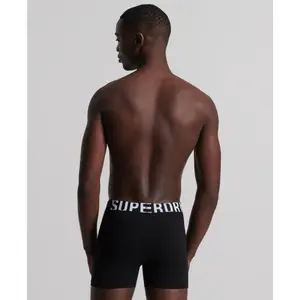 Boxer en coton biologique Superdry Dual Logo (x2) image-3