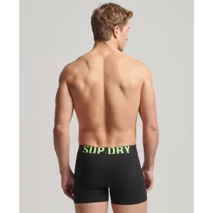 Boxer coton biologique logique Superdry Dual Logo (x2) image-1