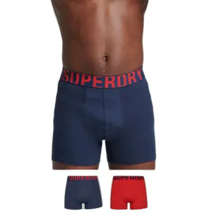 Boxer coton biologique Superdry Dual Logo (x2) image-0